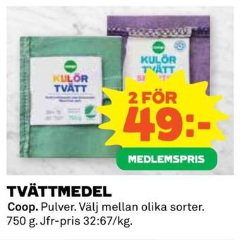 Coop Daglivs Tvättmedel erbjuda