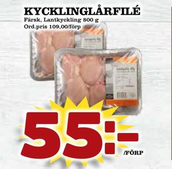 Din Mat Kycklinglårfilé erbjuda