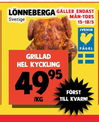 MatArket Grillad hel kyckling erbjuda
