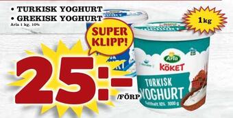 Nya Pulsen Turkisk yoghurt • grekisk yoghurt erbjuda