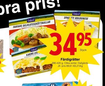 Matöppet Färdigrätter erbjuda