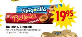 Matöppet Ballerina, singoalla erbjuda