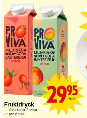 Matöppet Fruktdryck erbjuda