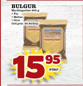 Supergrossen Bulgur erbjuda