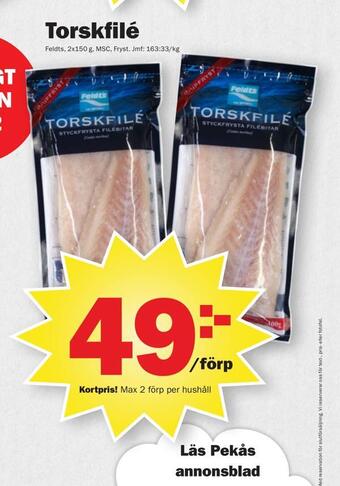 Pekås Torskfilé erbjuda