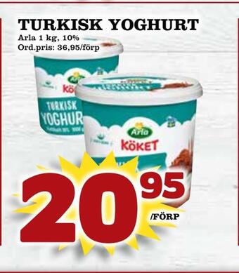 Supergrossen Turkisk yoghurt erbjuda