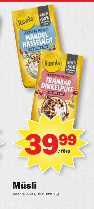 Pekås Müsli erbjuda