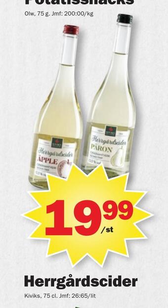 Pekås Herrgårdscider erbjuda