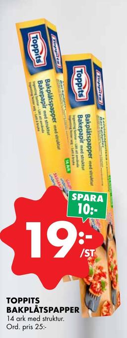 ÖoB Toppits bakplåtspapper erbjuda