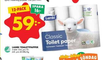 ÖoB Lambi toalettpapper erbjuda