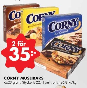 ÖoB Corny müslibars erbjuda