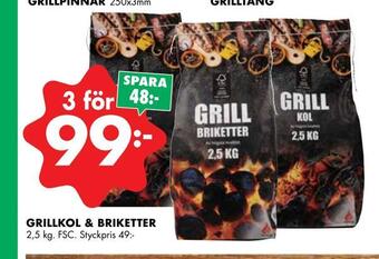 ÖoB Grillkol & briketter erbjuda