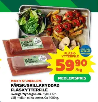 Coop Forum Färsk/grillkryddad fläskytterfilé erbjuda