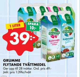 ÖoB Grumme flytande tvättmedel erbjuda