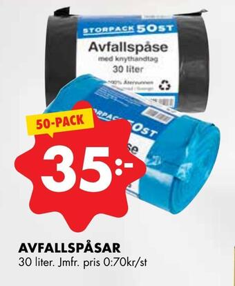 ÖoB Avfallspåsar erbjuda