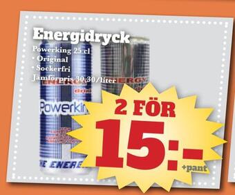 Bonum Matmarknad Energidryck erbjuda