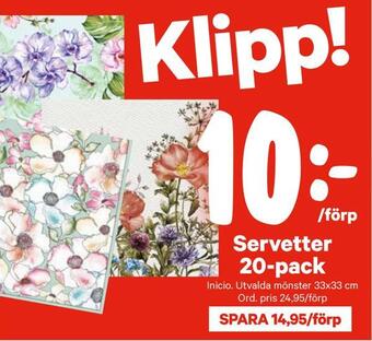 City Gross Servetter 20-pack erbjuda