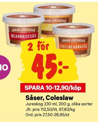 City Gross Såser, coleslaw erbjuda