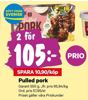 City Gross Pulled pork erbjuda