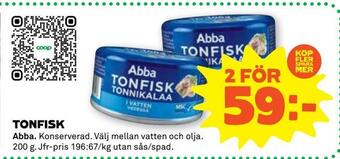Stora Coop Tonfisk erbjuda