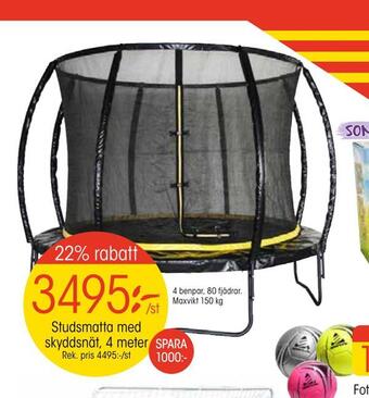 EKO Studsmatta med skyddsnät, 4 meter erbjuda