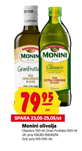 City Gross Monini olivolja erbjuda