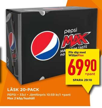 Willys Läsk 20-pack erbjuda