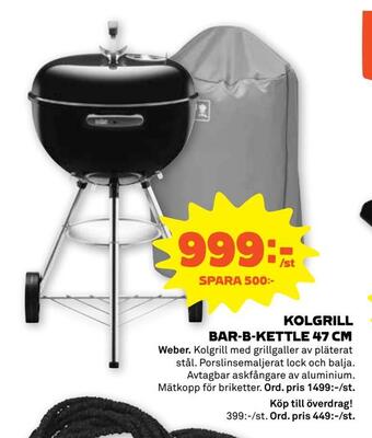 Stora Coop Kolgrill bar-b-kettle 47 cm erbjuda