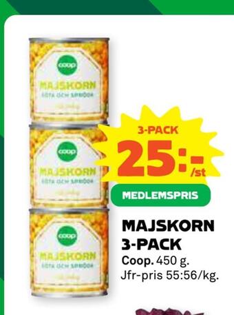 Stora Coop Majskorn 3-pack erbjuda