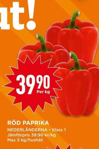 Willys Röd paprika erbjuda