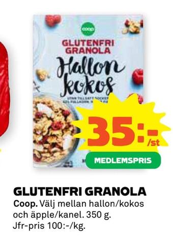 Stora Coop Glutenfri granola erbjuda