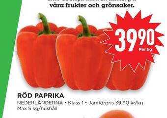 Willys Hemma Röd paprika erbjuda