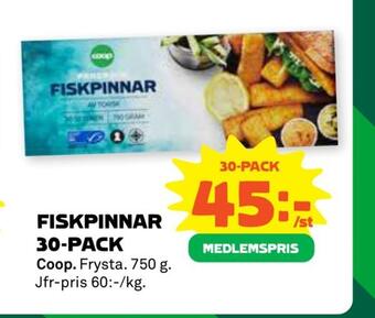Stora Coop Fiskpinnar 30-pack erbjuda