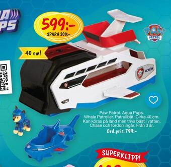 Leklust Paw patrol aqua pups erbjuda