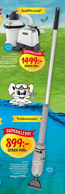Leklust Intex. pooldammsugare erbjuda