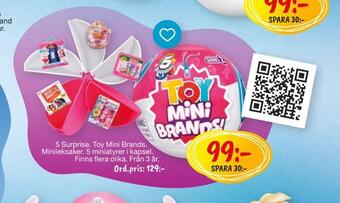 Leklust 5 surprise. toy mini brands erbjuda