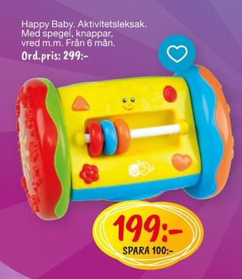 Leklust Happy baby aktivitetsleksak erbjuda