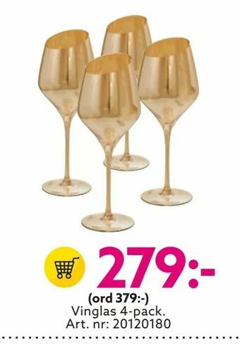 Albrekts Guld Vinglas 4-pack erbjuda