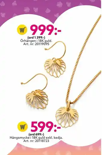 Albrekts Guld Hängsmycke i 18K guld exkl. kedja erbjuda