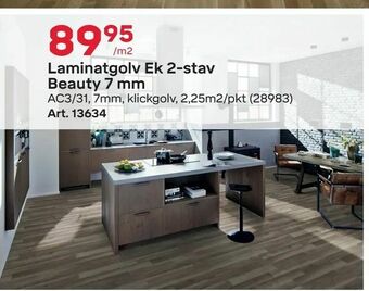 Byggmax Laminatgolv Ek 2-stav Beauty 7 mm erbjuda