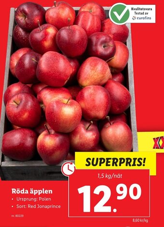 Lidl Röda äpplen erbjuda