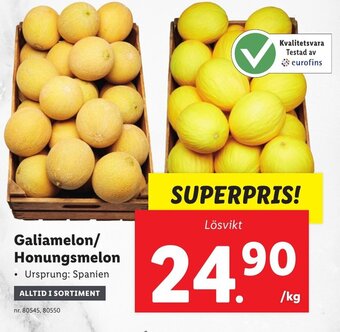 Lidl Galiamelon/ Honungsmelon erbjuda