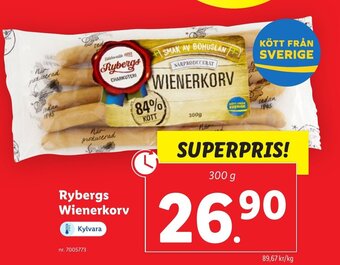 Lidl Rybergs Wienerkorv erbjuda