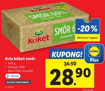 Lidl Arla köket smör erbjuda