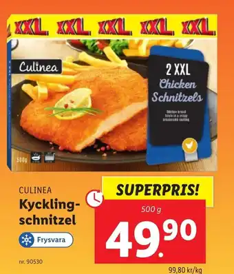Lidl CULINEA Kyckling-schnitzel erbjuda