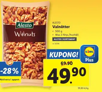 ALESTO Valnötter 500 g