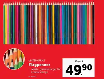 Lidl UNITED OFFICE Färgpennor erbjuda