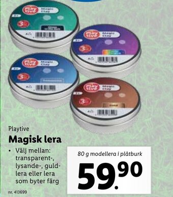 Lidl Playtive Magisk lera erbjuda