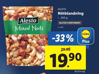 Lidl ALESTO Nötblandning erbjuda