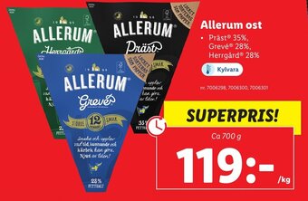Lidl Allerum ost erbjuda